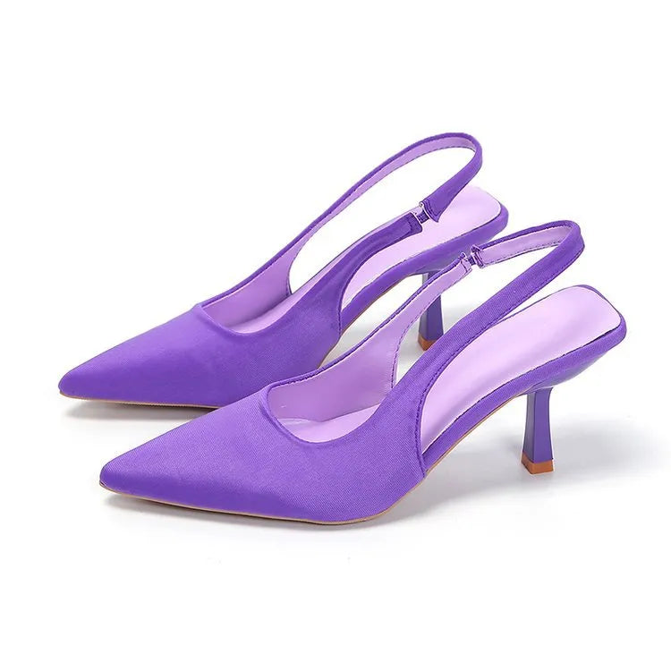 Point Toe Kitten Heel Slingback Pumps Purple 3c7c23e8-e0b2-495d-be46-29a3cc9d6599-Max