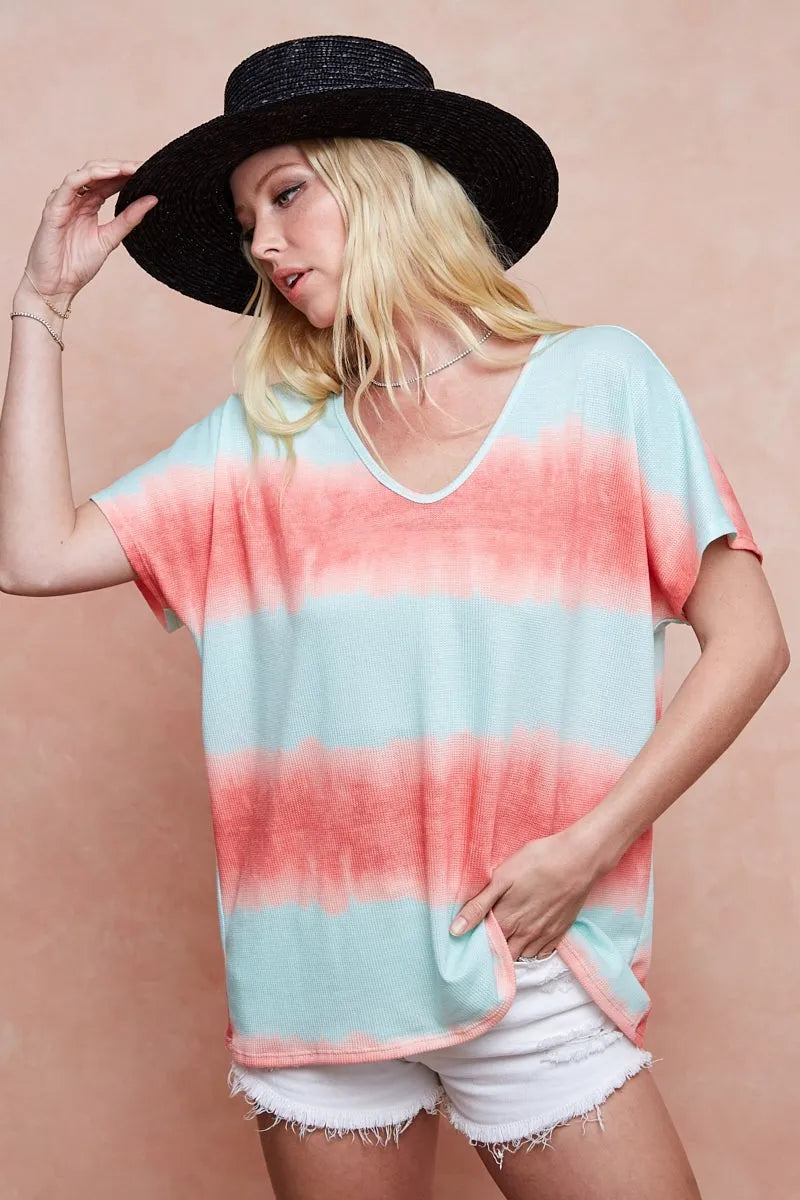 BiBi Tiedye Printed Hacci Knit Top 3c86877abc22456e9bd692ff1817fcef-Max-Origin
