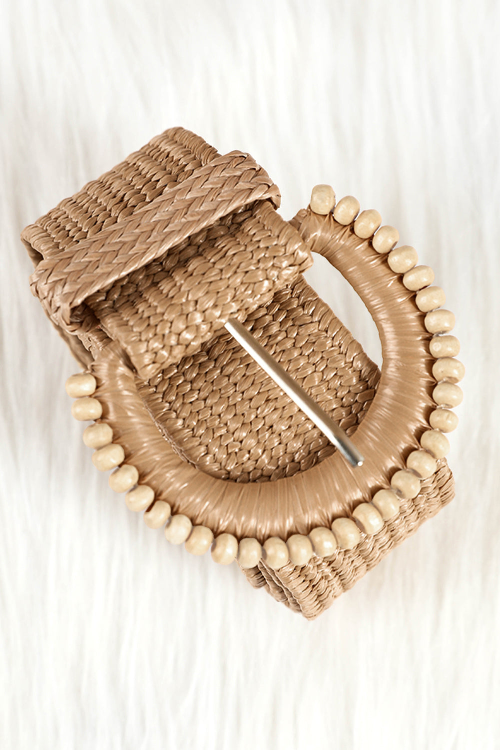 Camel Braided Leather Decor Belt 3c8dad0f240b97e4