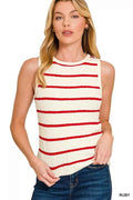 Zenana Round Neck Stripe Knit Tank Top RUBY 3cda2e7e705c47f288be0e7fc3596dd6-Max-Origin