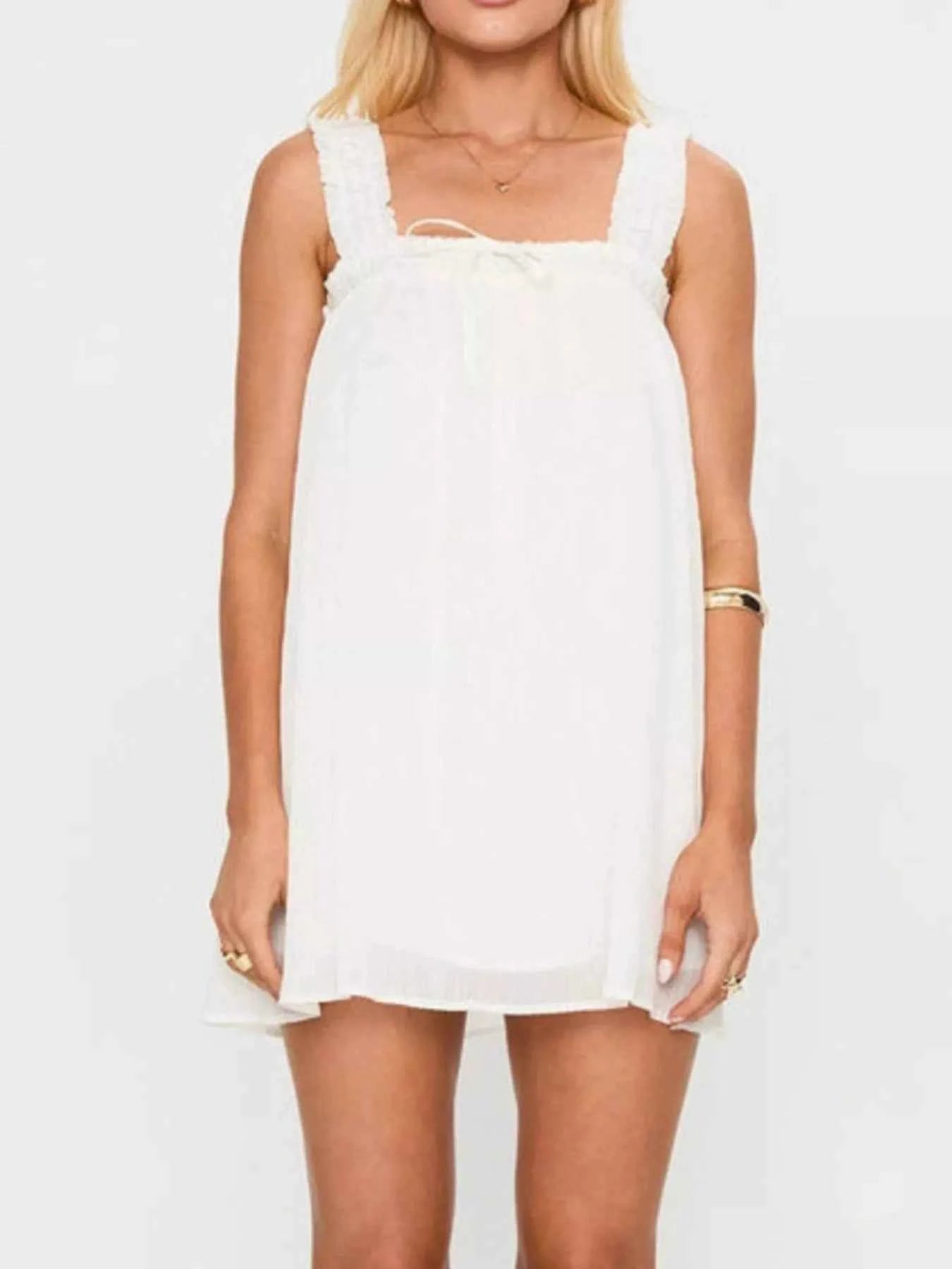 Frill Square Neck Mini Dress 3cf7d4d1-f1ec-42a0-923d-10bde814d39a-Max-Origin