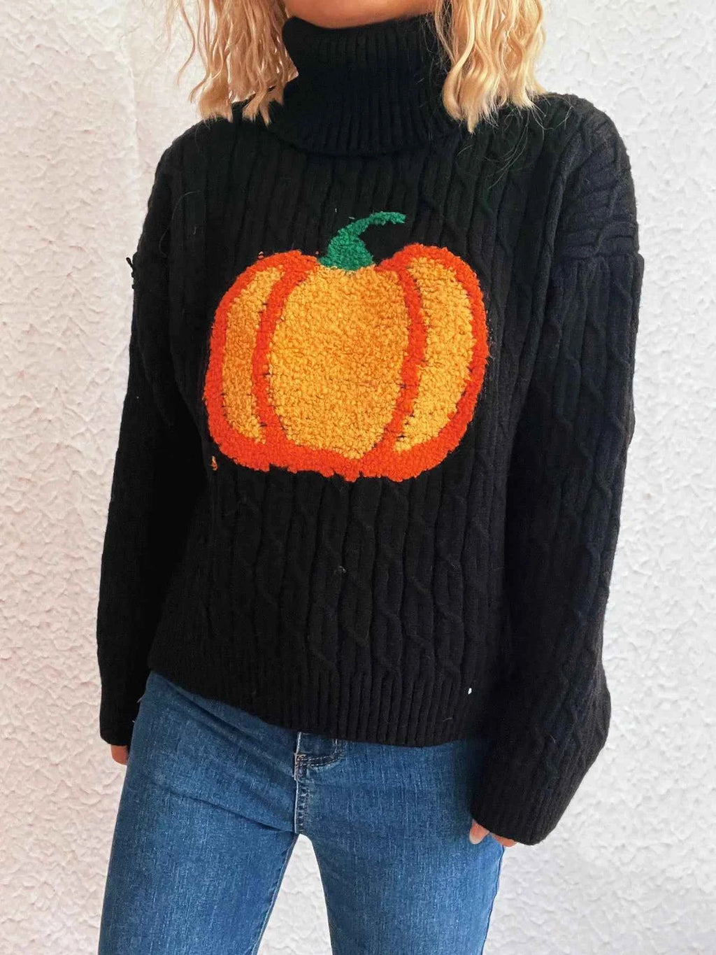 Pumpkin Turtleneck Long Sleeve Sweater 3d0b7caaf82c42569b4920f19db890b0-Max-Origin