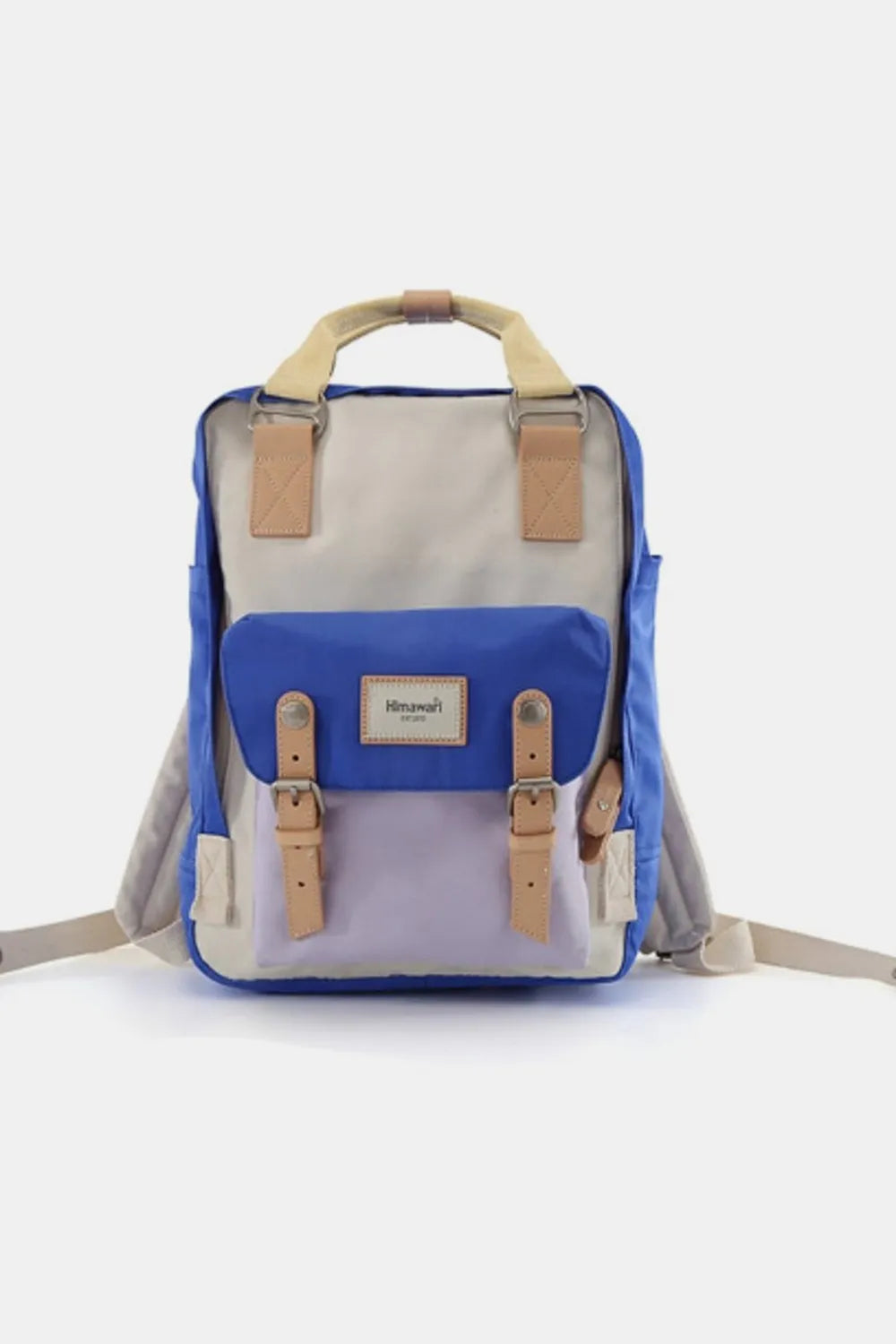 Himawari Contrast Waterproof Nylon Backpack Bag Blue Lavender One Size 3d20734e-0df1-4fd1-948e-70920d65c7a8-Max