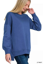 Zenana Fleece Hi-low Boyfriend Sweatshirts with Pockets 3d2d4ac3-e424-4f7f-9879-fb4fa58d4af0-Max-Origin
