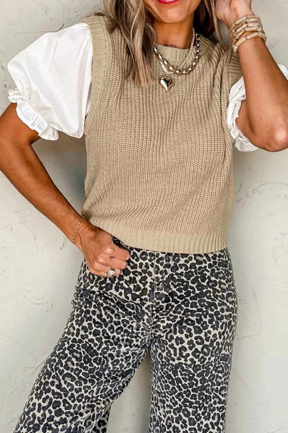 Round Neck Puff Sleeve Sweater 3d442970-47a7-4994-9d15-9b43e34ef607-Max-Origin