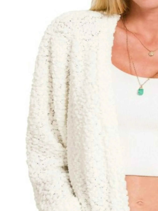 Long Sleeve Popcorn Sweater Cardigan with Pockets 3d47259d-750a-48ec-8401-9739b428a5a9-Max-Origin