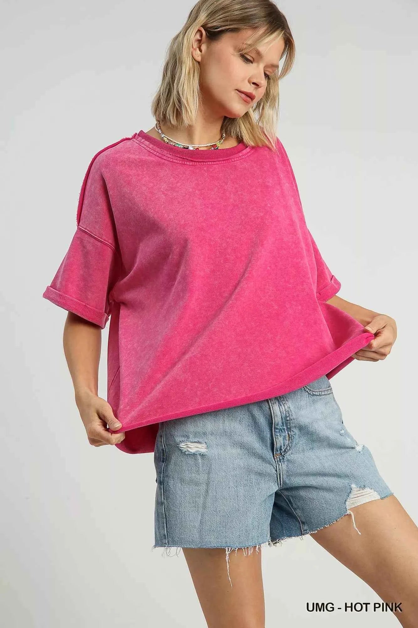 Umgee Mineral Wash Round Neck Top 3d6f05bb-1b94-4a91-977f-a0f35d3fb19c-Max-Origin