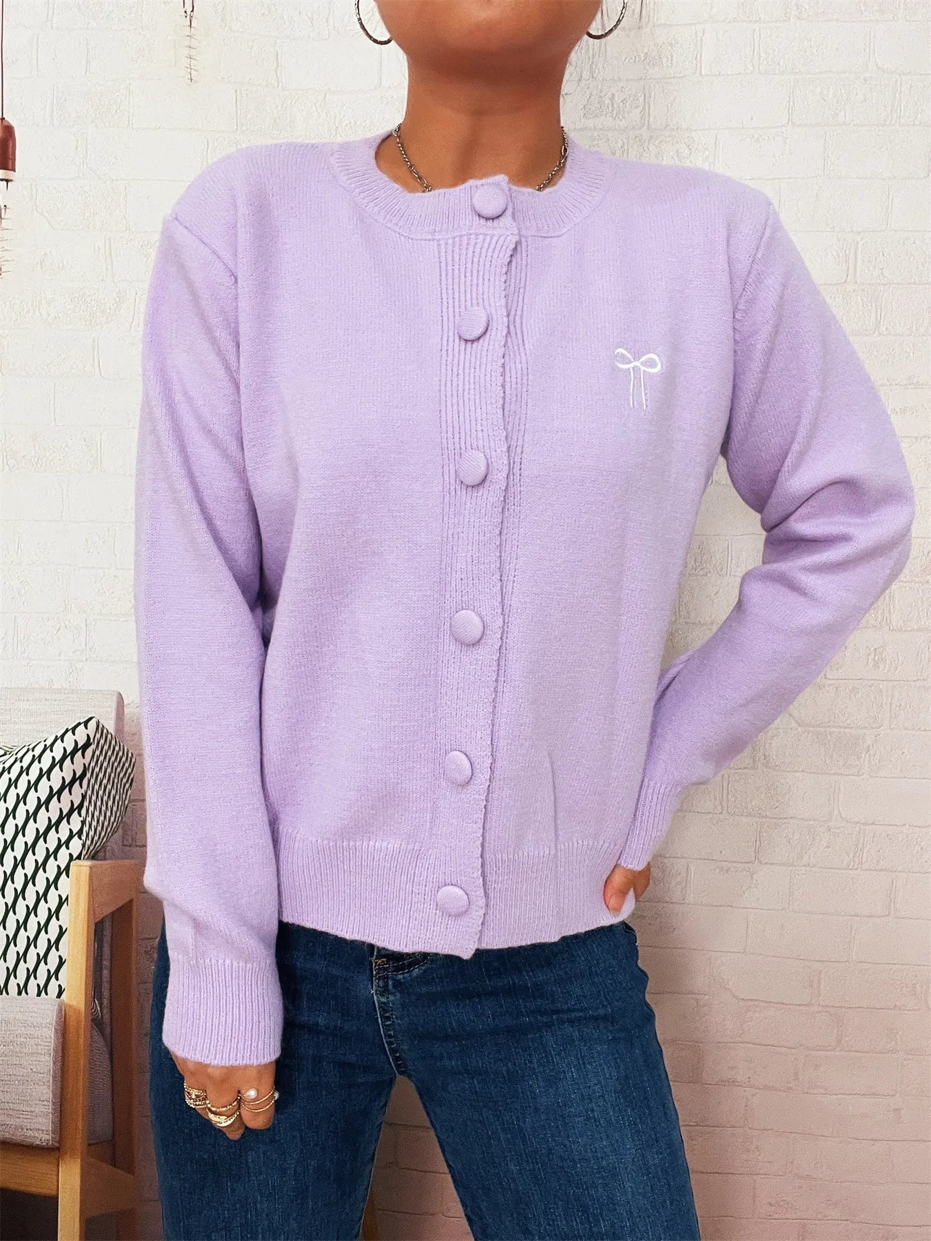 Button-Up Long Sleeve Cardigan 3d86c97b7cdb4d398c56349f2f24d0ca-Max-Origin