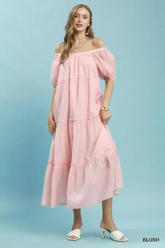 Textured Tiered Midi Dress 3da223ab-1e5f-41a1-b670-f3c1e48bb6a9-Max-Origin
