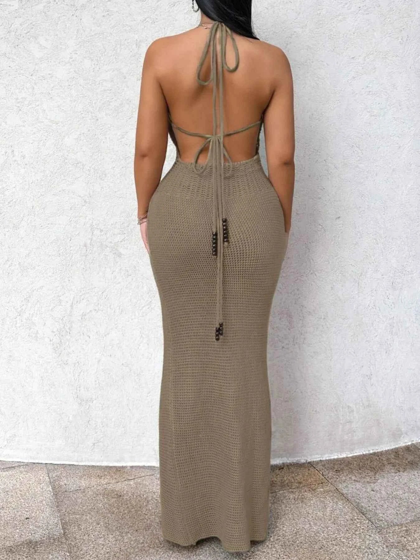Halter Neck Maxi Bodycon Sweater Dress 3da72ff6-2d4d-44de-bc0c-64bf9a4ba315-Max-Origin