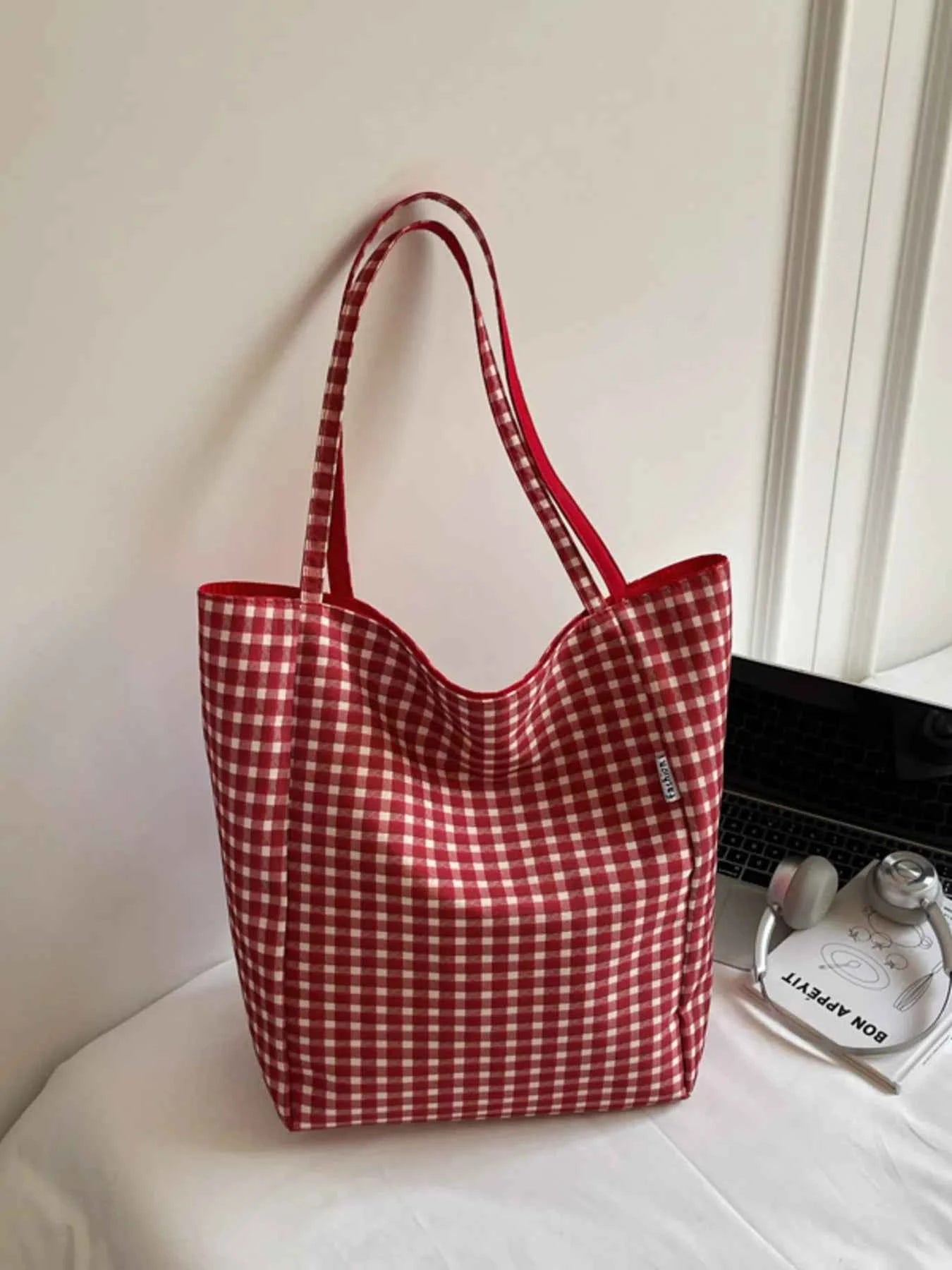 Plaid Pattern Tote Bag 3dad84eccc9b4d569697a4ee6ad31580-Max-Origin