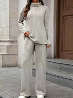 Ribbed Turtleneck Dropped Shoulder Top and Pants Sweater Set 3dc8a3863c64459199afe48e728103b2-Max-Origin