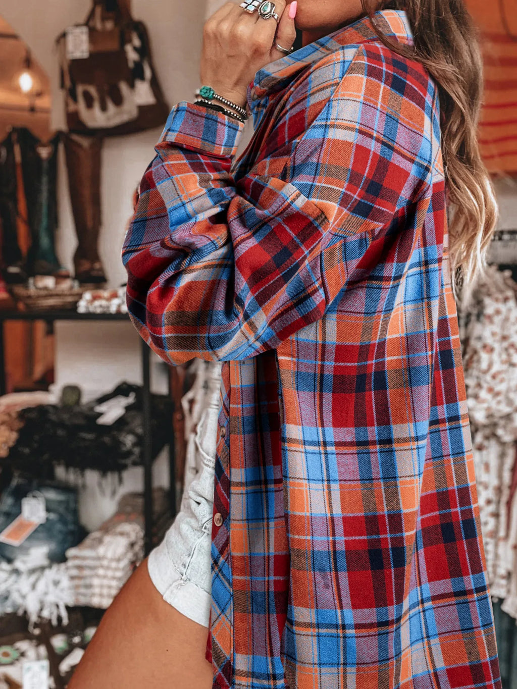 Plaid Button Up Long Sleeve Shirt 3deeb0b05eec4500b5eac2305b902a87-Max-Origin