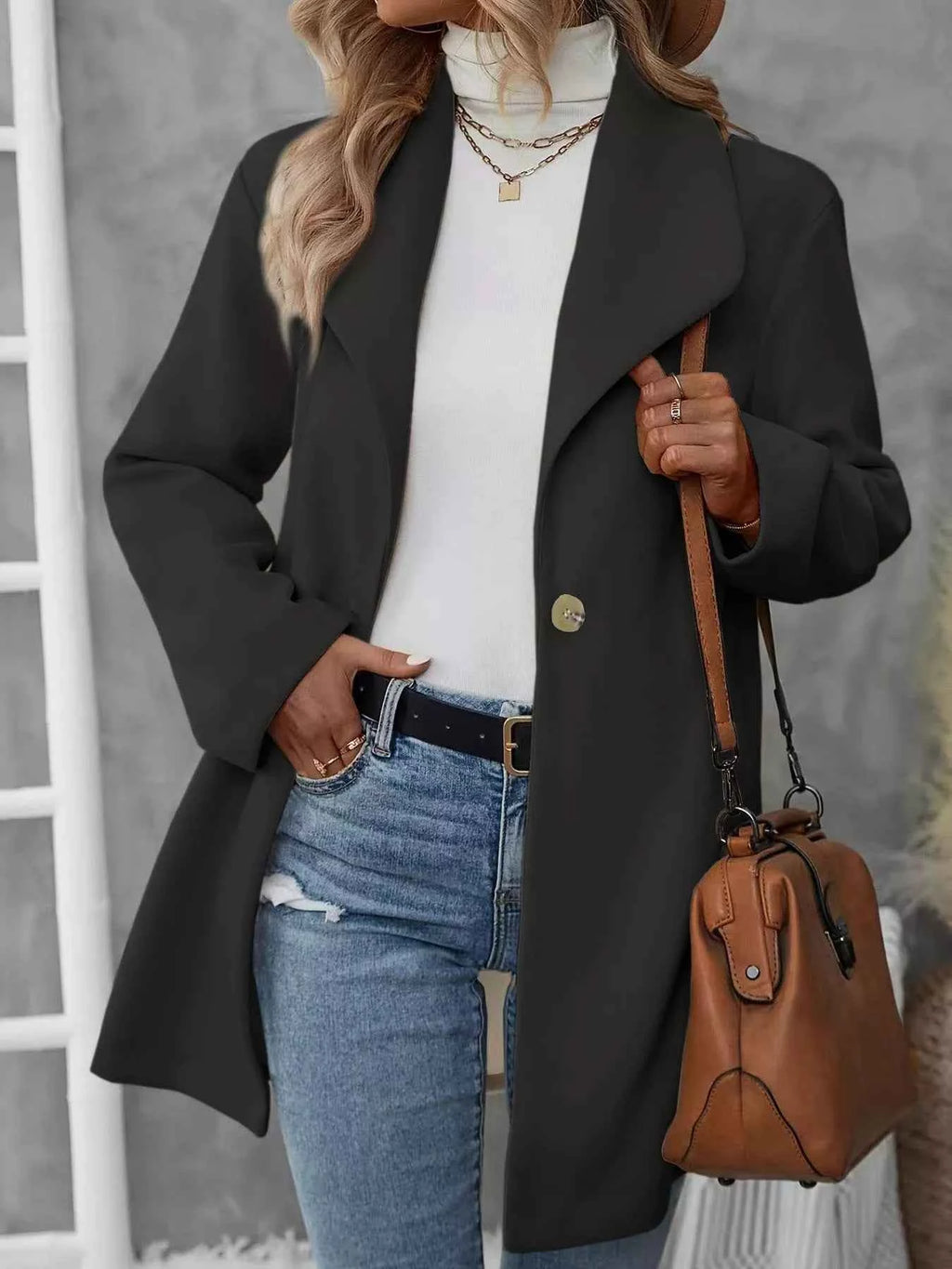 Lapel Collar Single-Button Wool Blend Overcoat 3df74fbcd2be4e619eb0bbd668ee66ca-Max-Origin