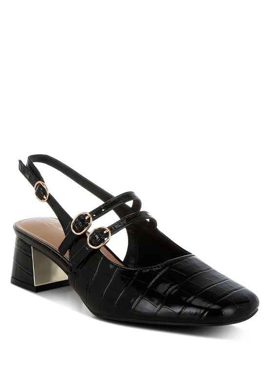 Cananga Block Heel Slingback Sandals 3dfadb0b-a359-4d0d-8b9e-97ef1446e50e