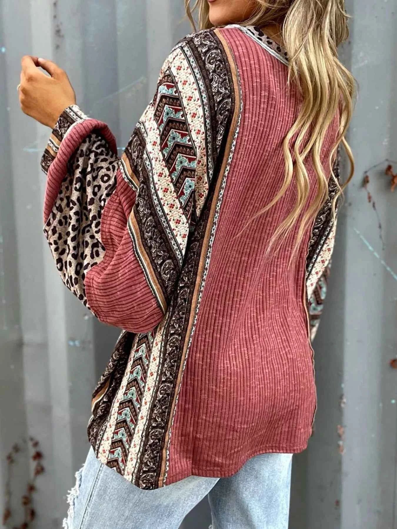 Leopard Color Block Ribbed Top 3dffbb60-e9c1-48a5-9ec3-b03a230d3667-Max-Origin