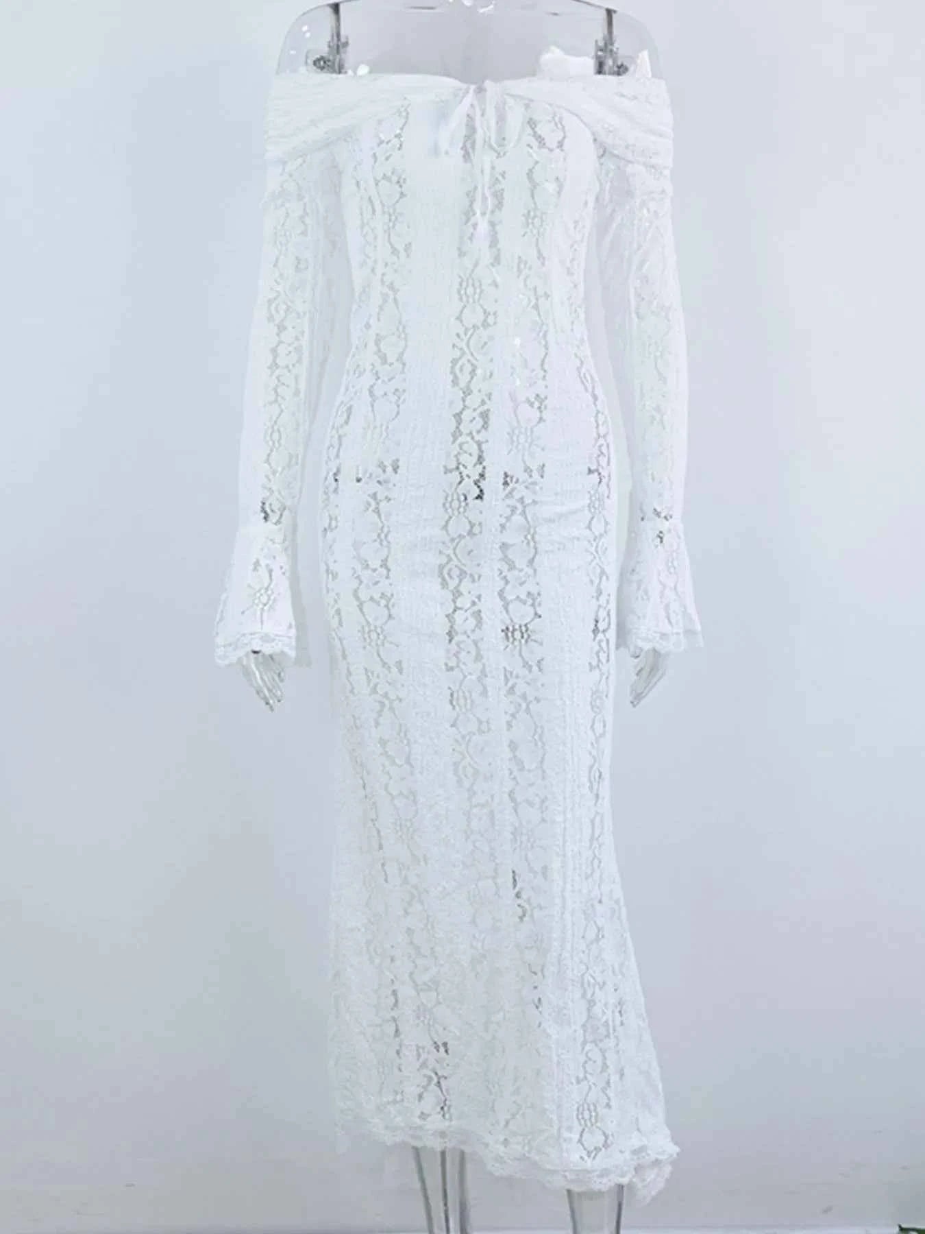 Lace Off-Shoulder Flounce Sleeve Maxi Dress 3e0457af-69eb-49a2-879b-c70449e353b0-Max-Origin