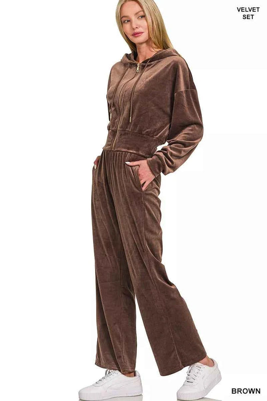 Zenana Velvet Zip Up Hoodie and Pants Set 3e0e6930-7d71-4fa3-9da0-ec05f0311952-Max-Origin