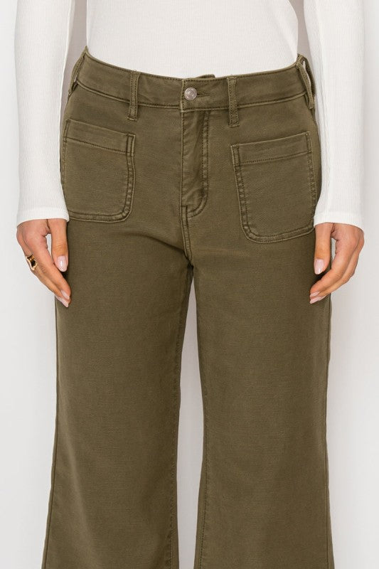 Margot High Rise Crop Palazzo PFD Jeans 3e280e14-5023-4545-be60-58b0040442e9