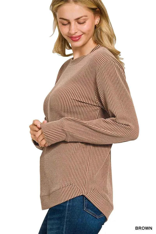 Full Size Raised Rib Round Neck Long Sleeve Top Plus Size 3e2d7a3ef33f4d63af9bebdeedc9c382-Max-Origin