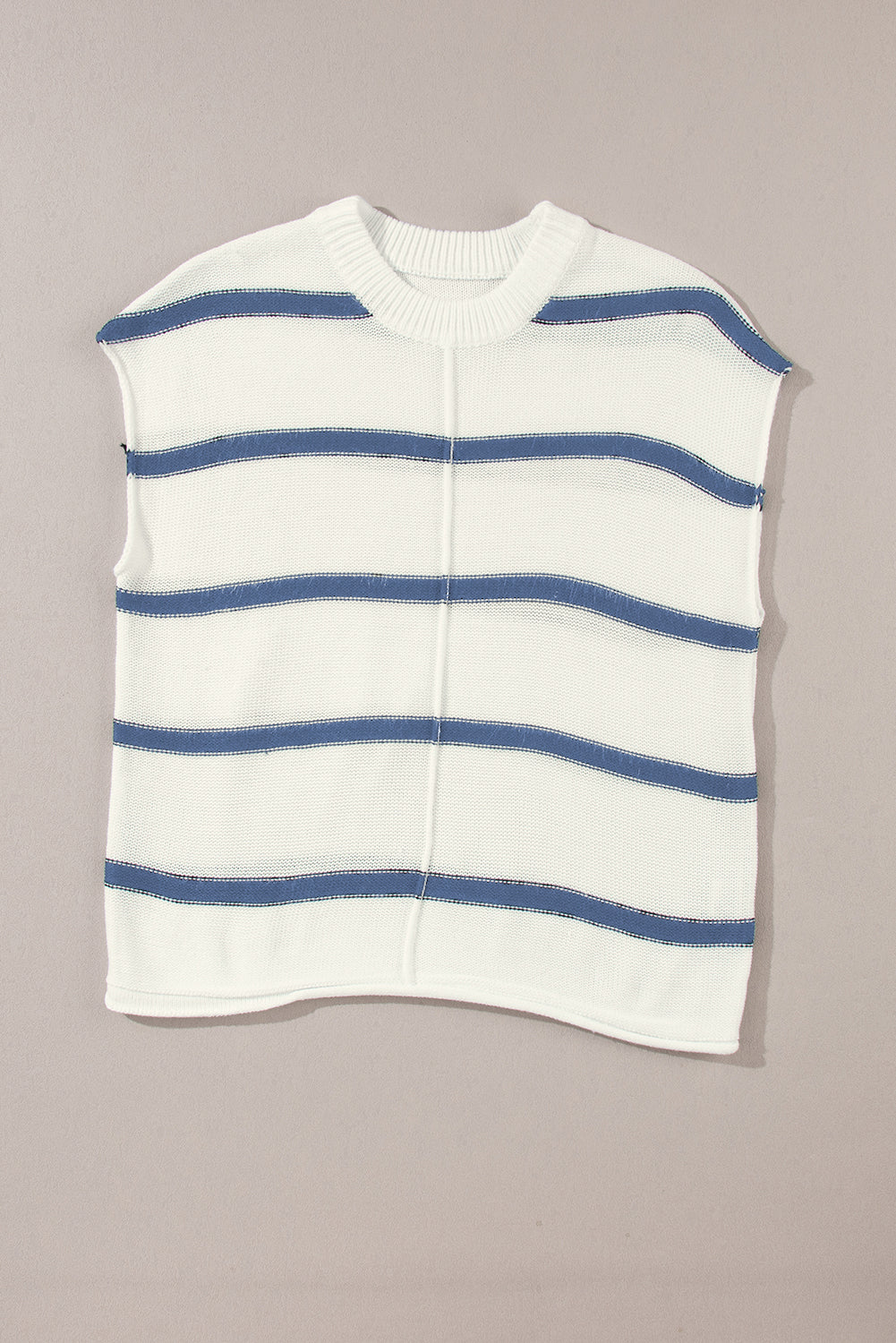 Blue Striped Batwing Sleeve Sweater Tee 3e2f0158d6a98e6f