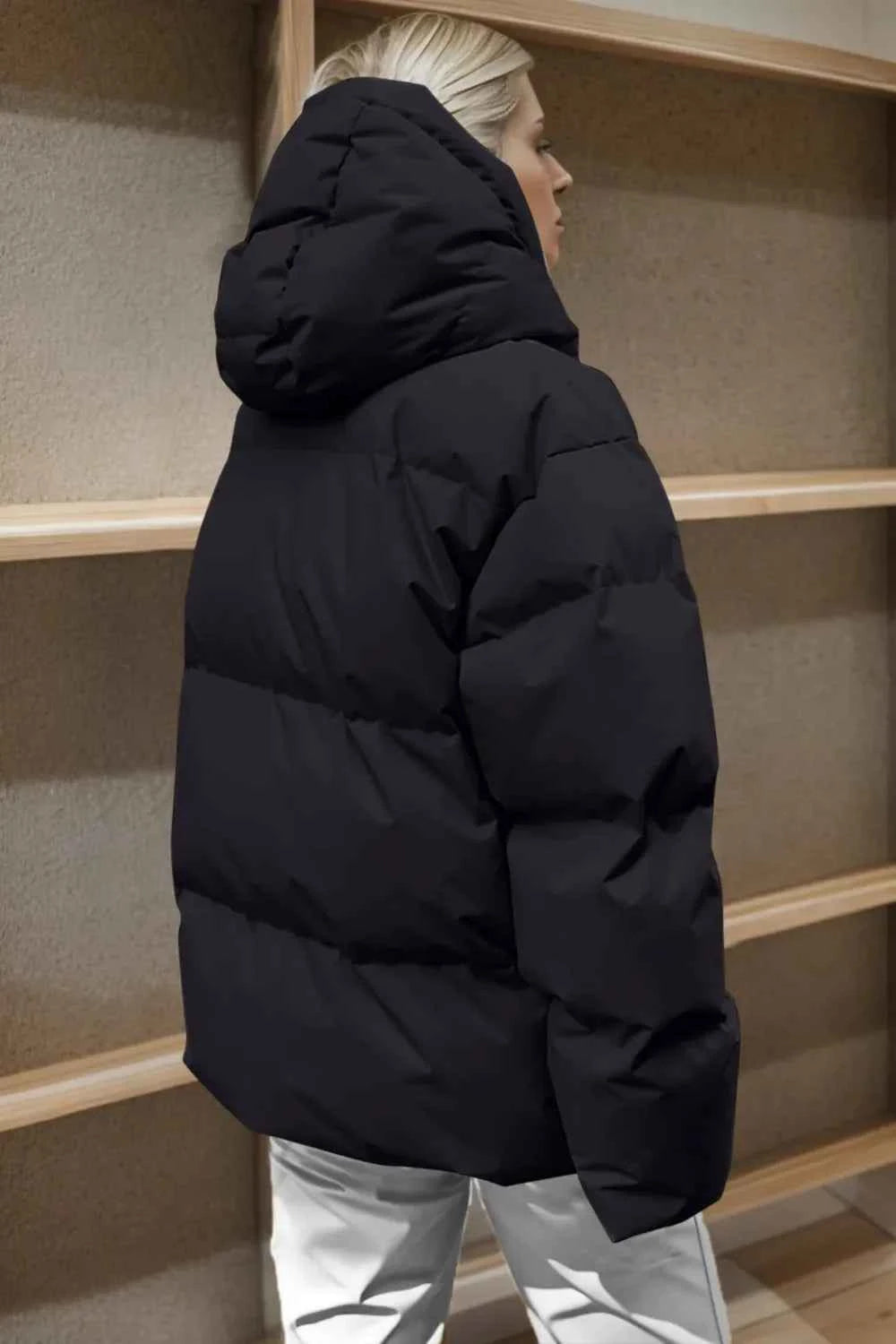 Pocketed Zip Up Hooded Puffer Jacket 3e3035d0-c745-48a5-978b-03bc4791080a-Max