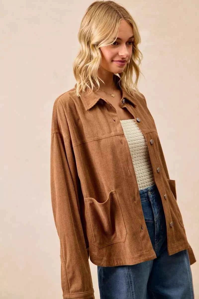 Corduroy Relaxed Fit Shacket with Back Pleat 3e36ce95efad466ba180e5f31b442e56-Max-Origin