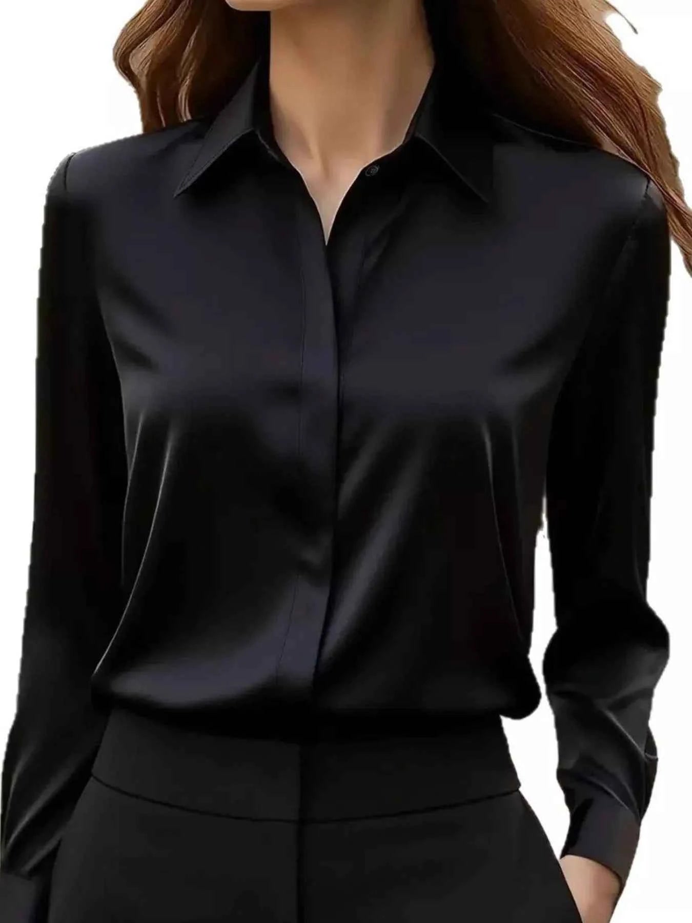 Button Down Collared Neck Long Sleeve Shirt Black 3e4fa42c-e0d3-4e75-b5c9-c8beb3ca7f81-Max-Origin