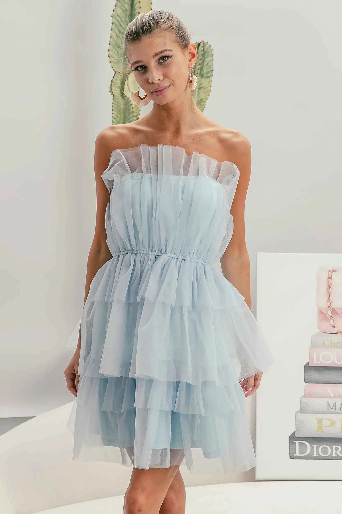 Sleeveless Layered Organza Dress SKY BLUE 3e52cfece58e4b948a744cb4f238863e-Max-Origin