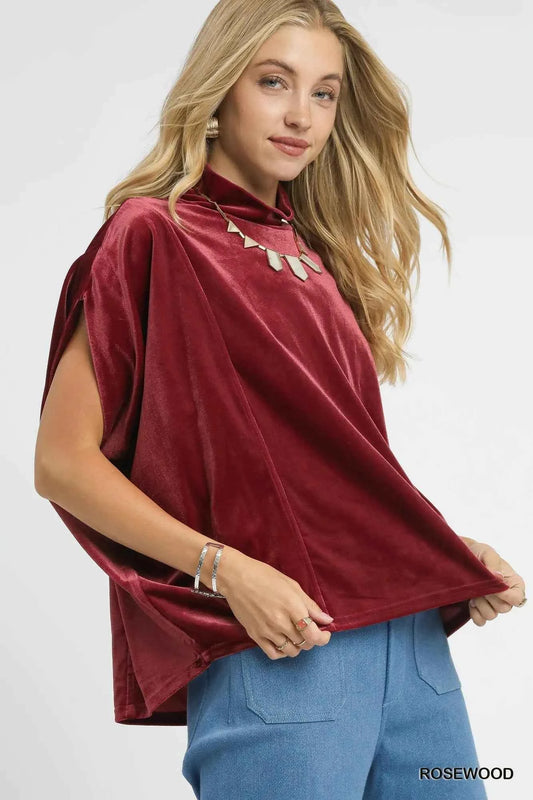Velvet Mock Neck Sleeveless Blouse 3e6c55c4-8675-4607-b397-7ca8c85b1455-Max-Origin