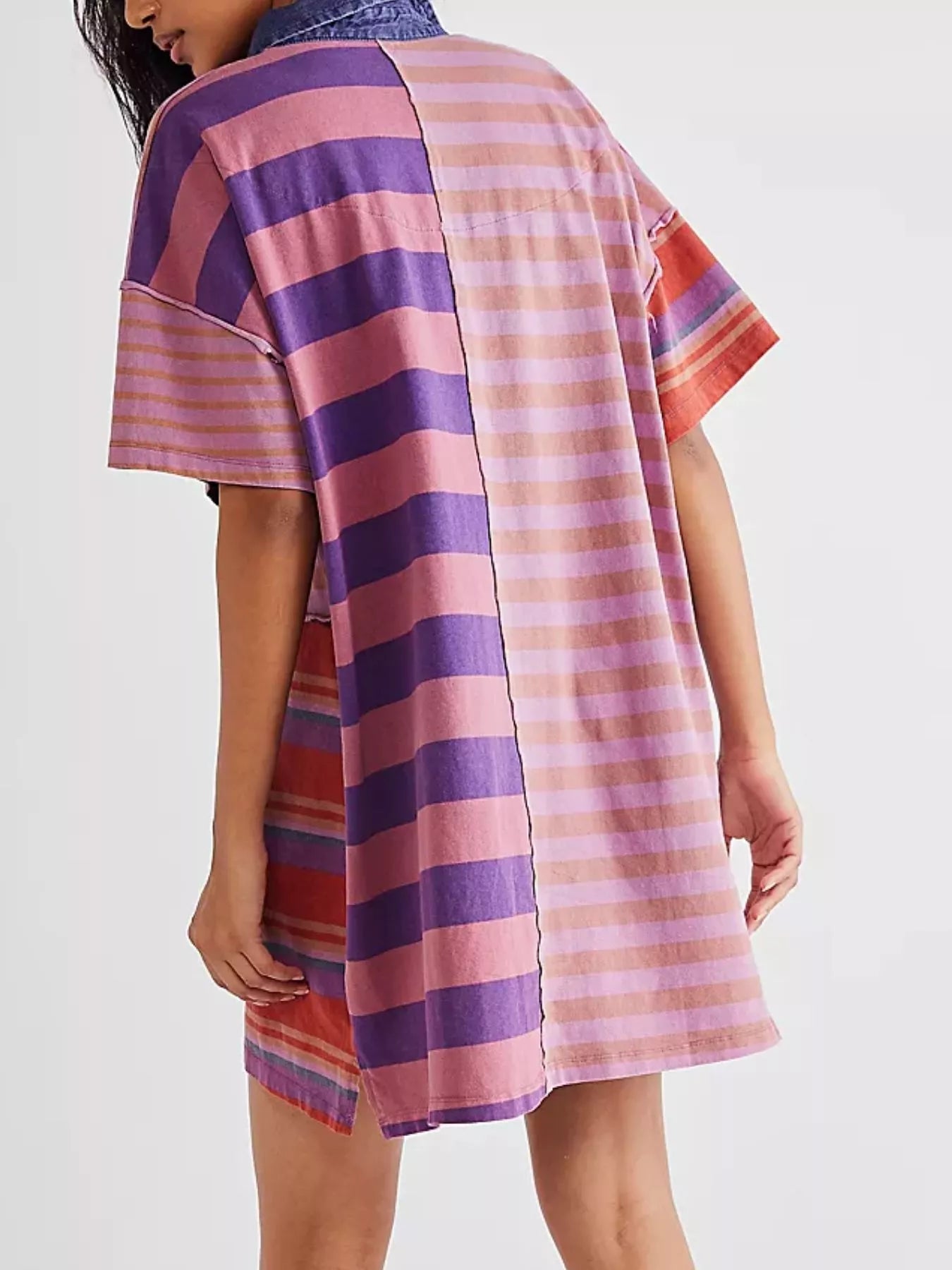 Striped Oversized Half Button Shirt Dress 3e73c707-ec88-454a-a8dc-d212bd13e13f-Max-Origin