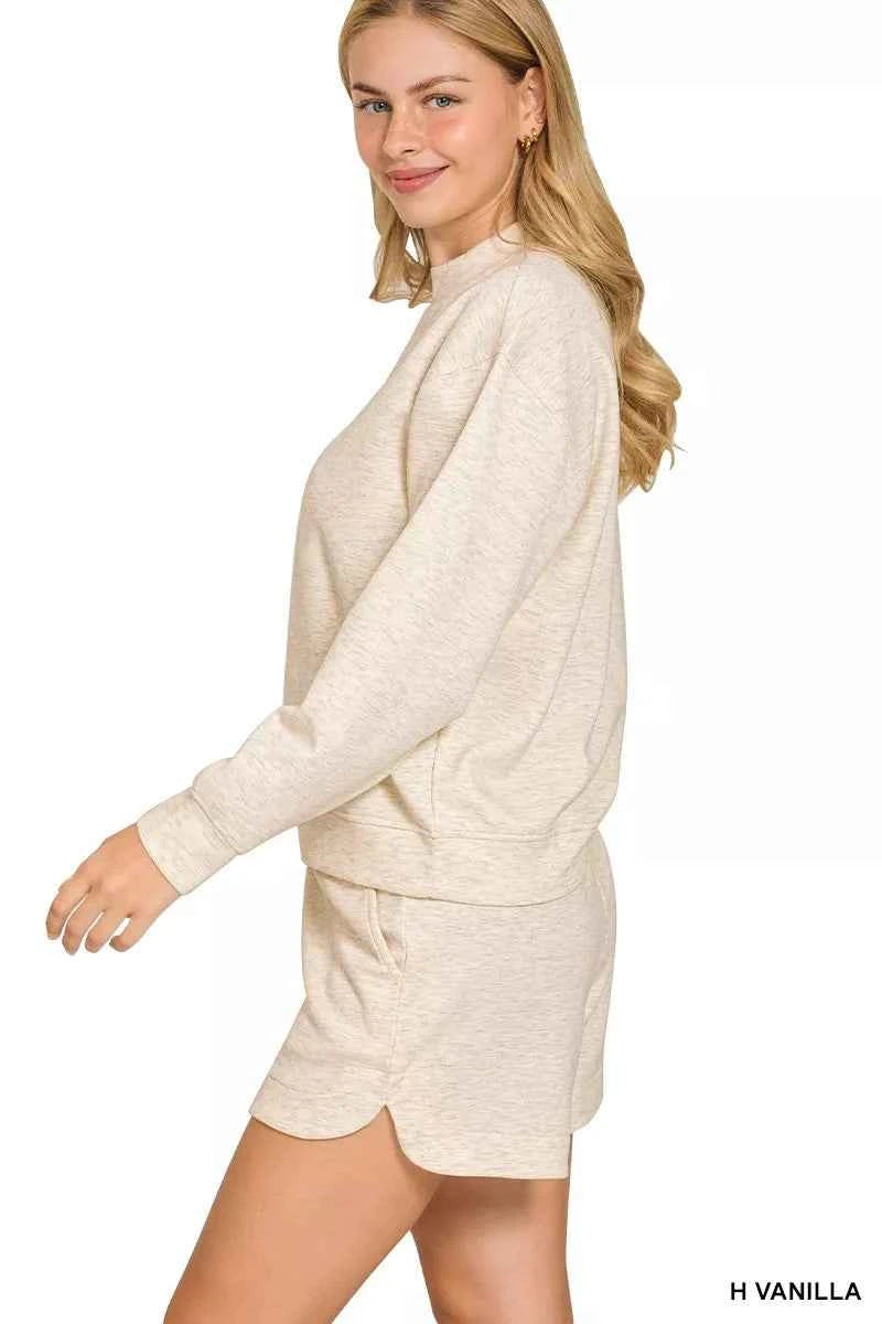 Zenana Scuba Long Sleeve Sweatshirt and Shorts Set 3e7f60f9da8c4851a05d7d65151d9936-Max-Origin