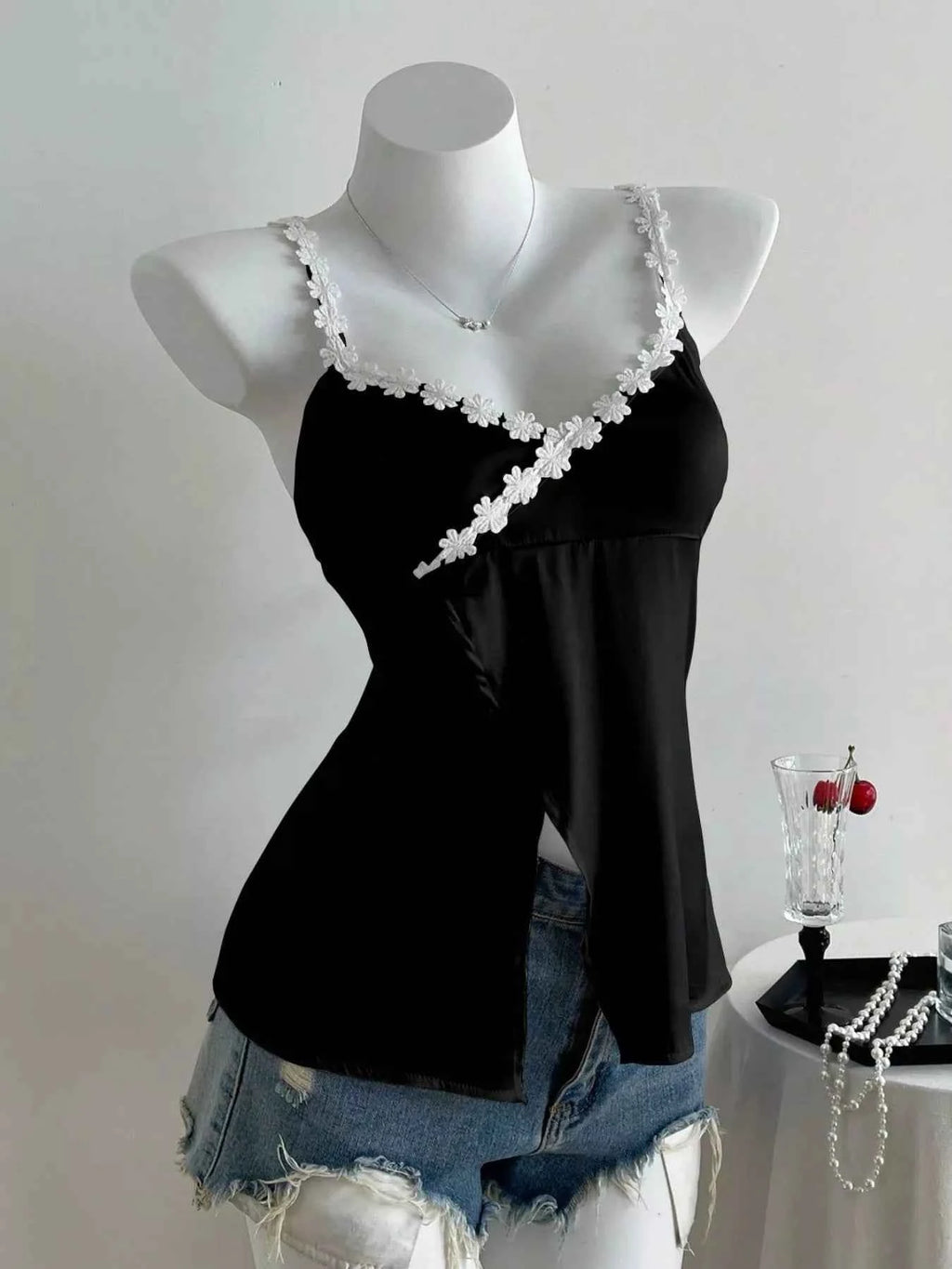 Flower Trim Slit Cami 3e7ffbf3-1f3e-4867-bead-b1527f406938-Max-Origin
