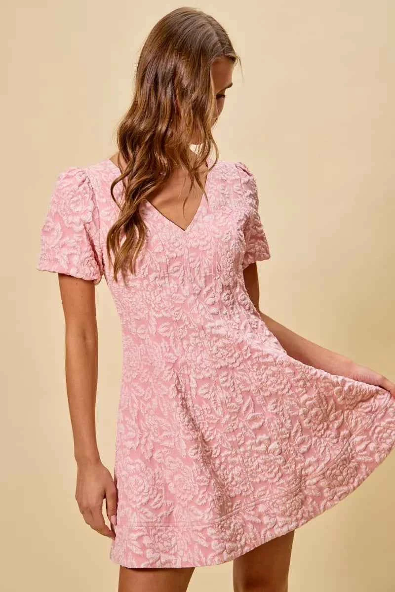 SO ME Floral Jacquard Fit And Flare Daily Mini Dress 3eacbc592d9148889ec777d85dd4bddf-Max-Origin