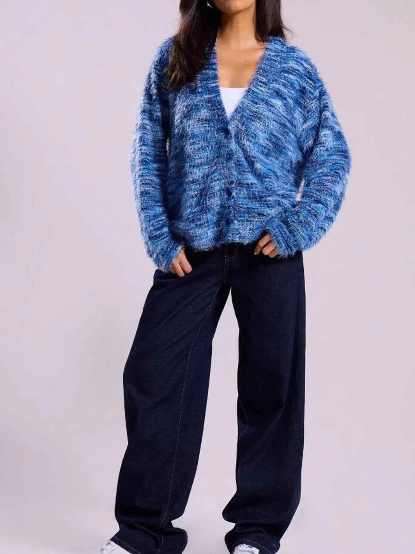 Fuzzy Button Down Chunky Cardigan Blue 3eb0dc7e-f21e-4d95-90d5-8ebabd7c66a9-Max-Origin