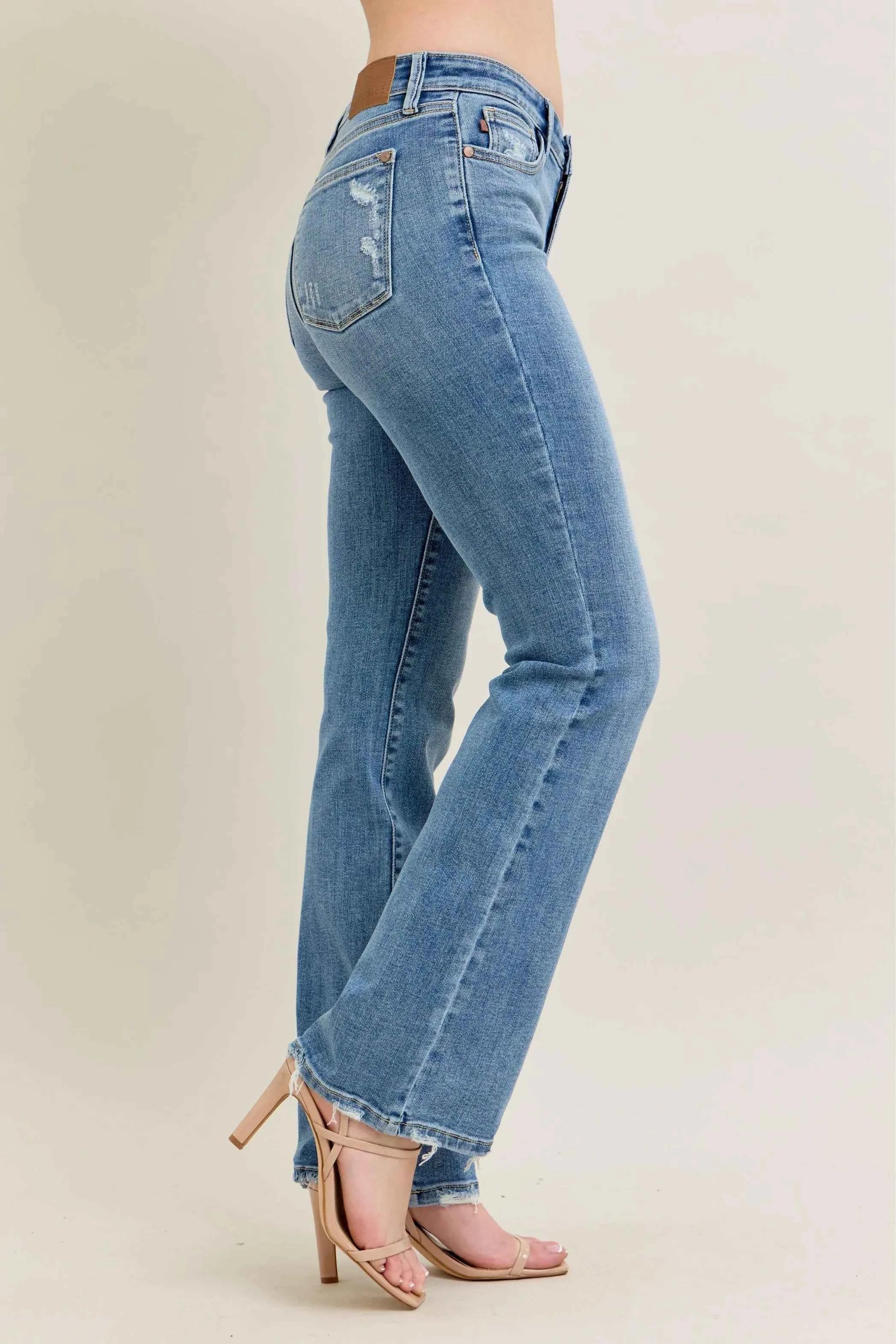 Judy Blue Full Size Mid Rise Wash Destroy Hem Bootcut Jeans Plus Size 3ec42e5a49f24ed29a9437df7326b5c2-Max-Origin