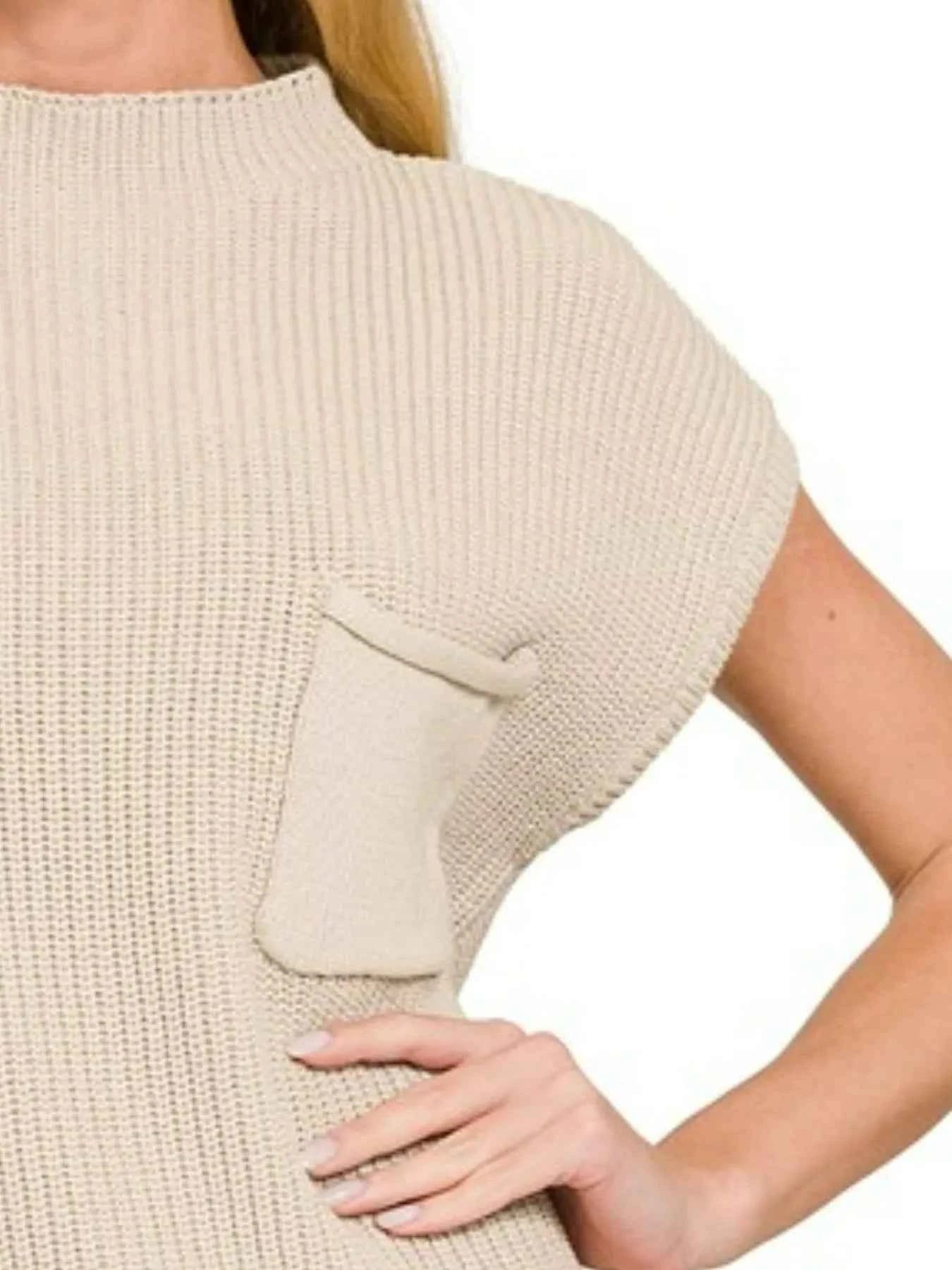 Zenana Mock Neck Short Sleeve Sweater 3ecc38ad-69d0-4afa-a382-2ed94a1ebd77-Max-Origin