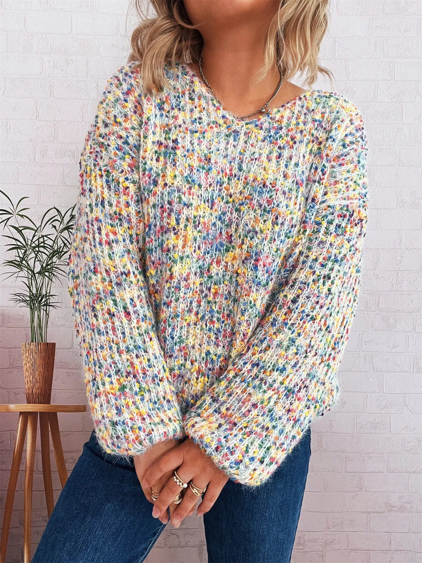 Colorful Long Sleeve Sweater 3ed8c0165f6e4f85aee10f9409be09a1-Max-Origin