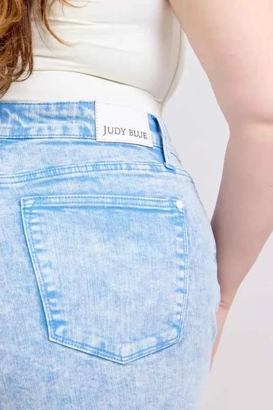 Judy Blue Plus Size Mid Rise Garment Dyed Denim Shorts 3ee0d6cac576436b923117fd9bf529bd-Max-Origin