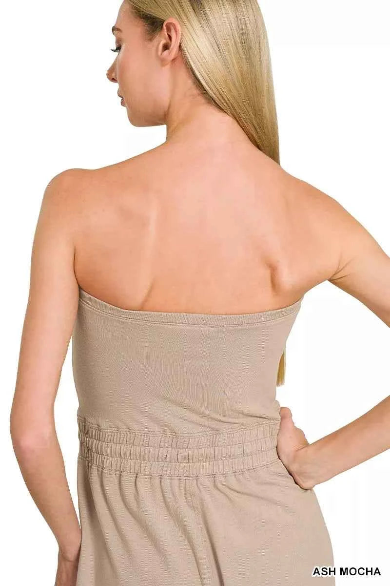 Zenana Tube Top Jumpsuit with Drawstring Waist 3ee6ee098d12492b8607c64934a9f18d-Max-Origin