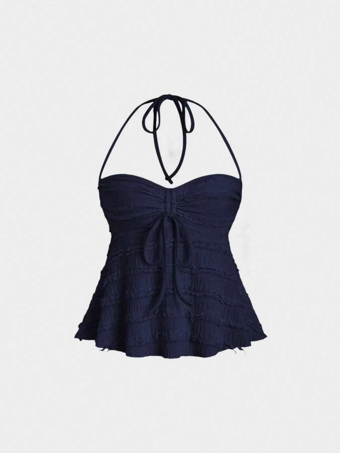 Halter Neck Sweetheart Neck Cami Navy Blue 3eeb96583ad74f4b8e9f8b8f0648ec75-Max-Origin