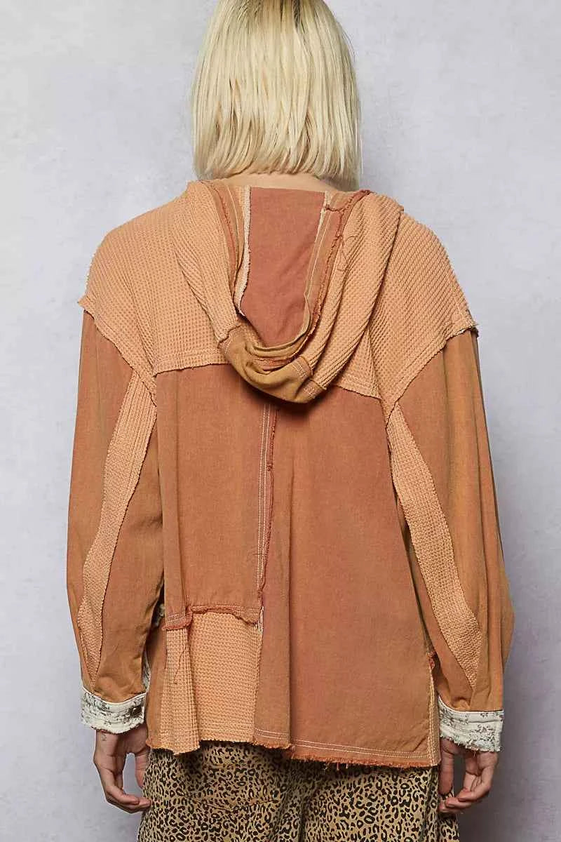 POL Button Down Hooded Jacket with with Star Patch Pattern 3f23cfbd-e594-46b6-a0c7-d68b18872869-Max-Origin