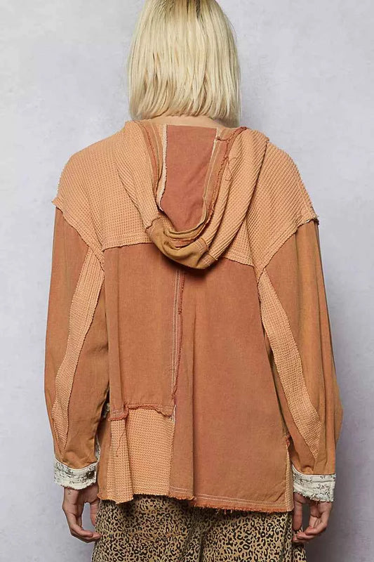Button Down Hooded Jacket with with Star Patch Pattern 3f23cfbd-e594-46b6-a0c7-d68b18872869-Max-Origin