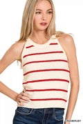 Zenana Stripe Sweater Tank Top CREAM RUBY 3f3f65e7d4da40d2848cfd7007594ad1-Max-Origin
