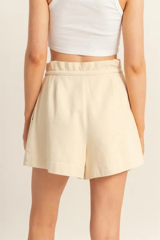 High-Waisted Washed Twill Paperbag Shorts 3f588f98-4e49-4b47-ada5-13a70233d5fb-Max-Origin