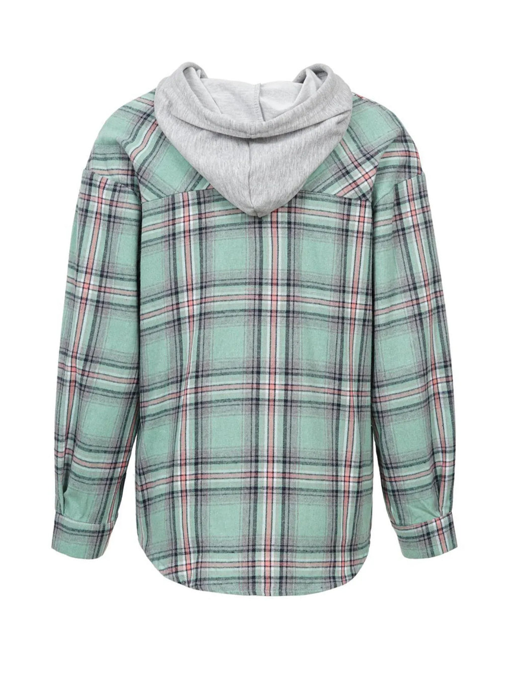 Plaid Button-Up Hooded Shirt 3f694771-568b-4983-85d4-6ee8a52a448e-Max-Origin