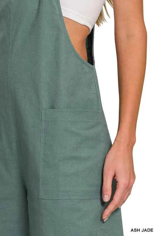 Zenana Woven Knot Strap Overalls 3f7038774412448b8feb004305d95d50-Max-Origin