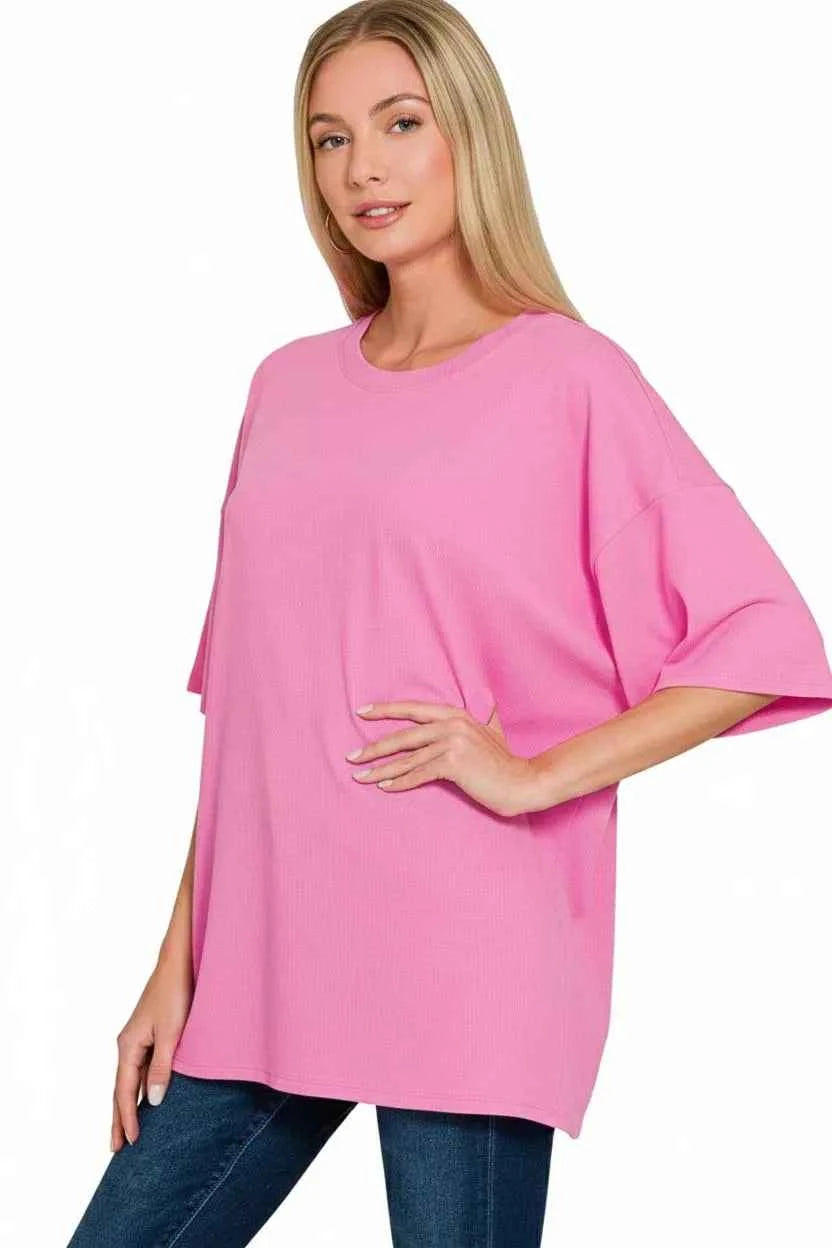 Zenana Cotton Short Sleeve Oversized Tunic Tee 3f75b906-1a30-4de2-aaa4-3d9d375a36e3-Max-Origin