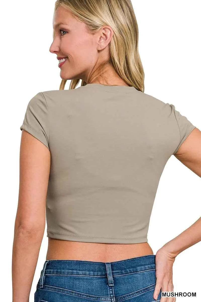 Zenana Cropped Interlock Short Sleeve Top 3f8288df5f464d6ba3cdb856f6eab0a0-Max-Origin