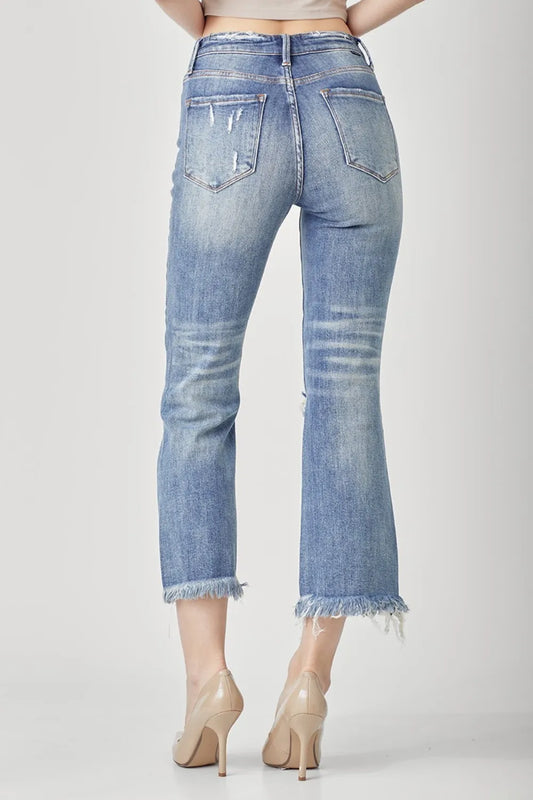 RISEN High Waist Distressed Cropped Bootcut Jeans 3f8aaeaf-6bbb-425b-a475-21c5be31478c-Max